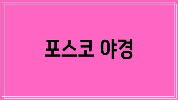 포스코 야경