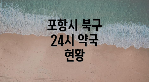 포항시 북구 24시 약국 현황