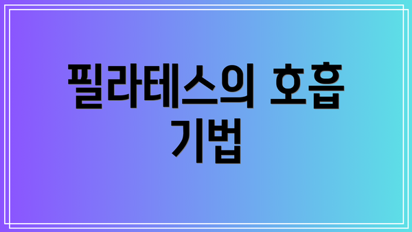 필라테스의 호흡 기법