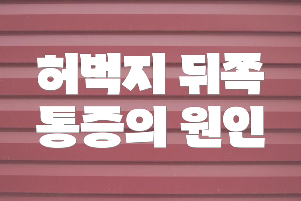 허벅지 뒤쪽 통증의 원인