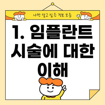 1. 임플란트 시술에 대한 이해
