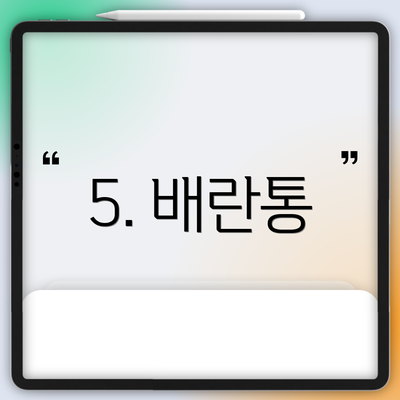 5. 배란통