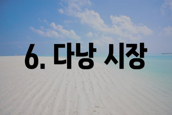 6. 다낭 시장