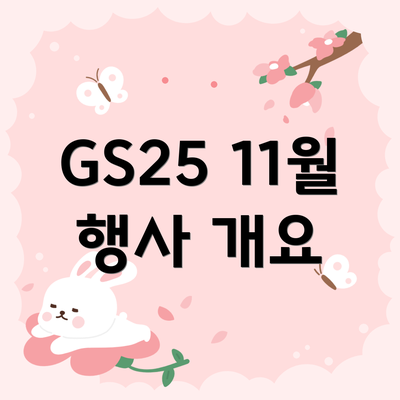 GS25 11월 행사 개요